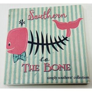 Simply Southern Coaster Water Absorbent Cork Backing "Southern to the Bone” 1pc